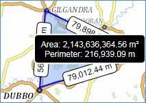 Measuring area and distance