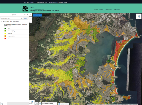 Blue carbon dataset on SEED map