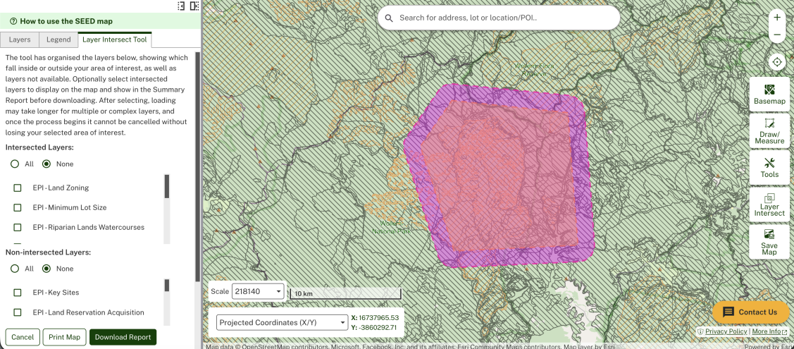 Screenshot showing how to run the report