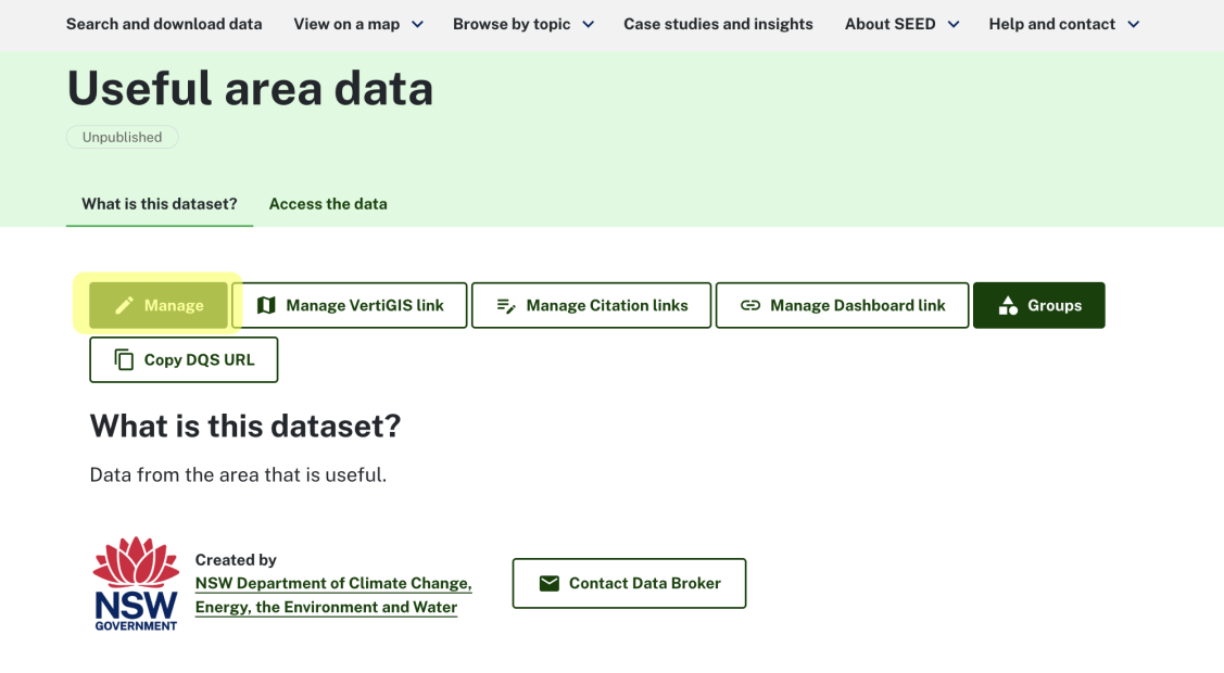 Screenshot showing how to manage the statement