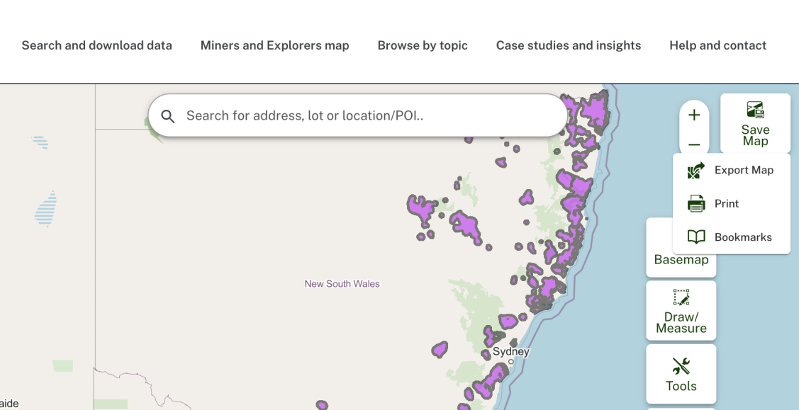 Screenshot showing how to 'save map'