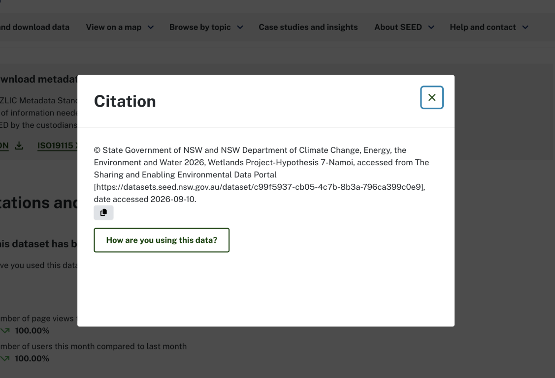 Screenshot showing the 'reference with this citation' link